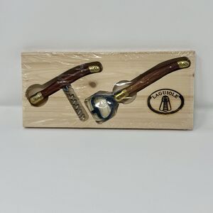 Laguiole French Corkscrew Bottle Opener Set Wood Handle Wine Bar Tool